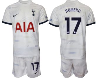 Tottenham Hotspur Cristian Romero #17 Thuisshirt 2023-24 Mensen Korte Mouw (+ Korte broeken) Voetbalshirts