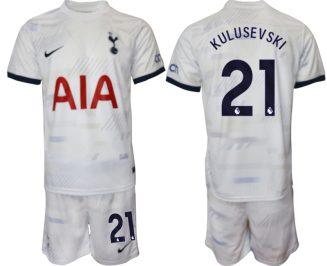 Tottenham Hotspur Dejan Kulusevski #21 Thuisshirt 2023-24 Mensen Korte Mouw (+ Korte broeken) Voetbalshirts
