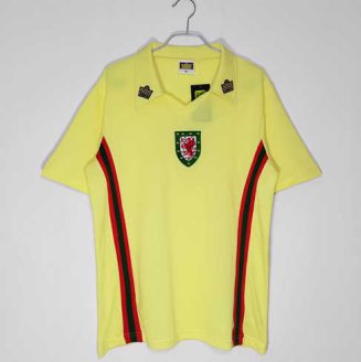 Wales 1976/79 Uitshirt Korte Mouw Klassieke Retro Voetbalshirts