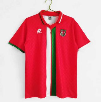 Wales 1996/98 Thuisshirt Korte Mouw Klassieke Retro Voetbalshirts