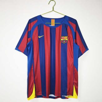 Barcelona 2005/06 Thuisshirt Korte Mouw Klassieke Retro Voetbalshirts