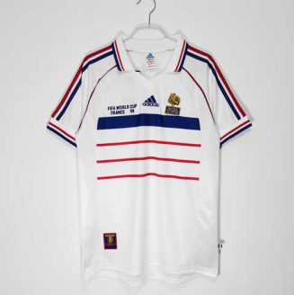 Frankrijk WK 1998 Uit tenue Korte Mouw Klassieke Retro Voetbalshirts