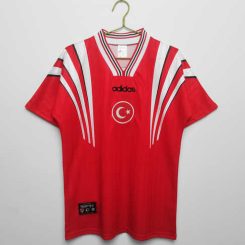 Turkije 1996/98 Thuisshirt Korte Mouw Klassieke Retro Voetbalshirts