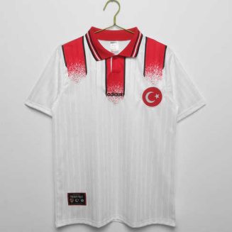 Turkije 1996/98 Uitshirt Korte Mouw Klassieke Retro Voetbalshirts