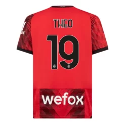 AC Milan Theo Hernandez #19 Thuisshirt 2023-2024 Voetbalshirt met Korte Mouw