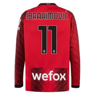 AC Milan Zlatan Ibrahimovic #11 Thuisshirt 2023-2024 Voetbalshirt met Lange Mouwen