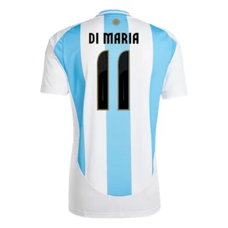 Argentinië Angel Di Maria #11 Thuisshirt Copa América 2024 Voetbalshirts Korte Mouw