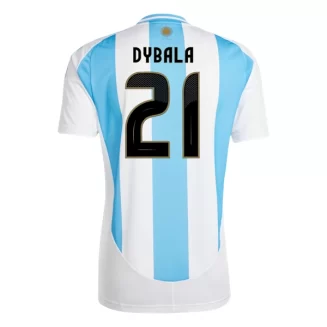 Argentinië Paulo Dybala #21 Thuisshirt Copa América 2024 Voetbalshirts Korte Mouw