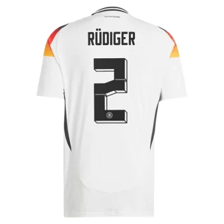 Duitsland Antonio Rudiger #2 Thuisshirt EK 2024 Voetbalshirts Korte Mouw