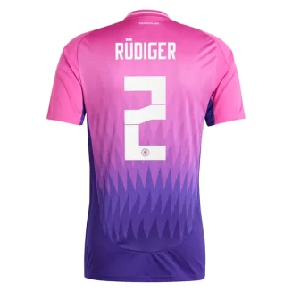 Duitsland Antonio Rudiger #2 Uitshirt EK 2024 Voetbalshirts Korte Mouw