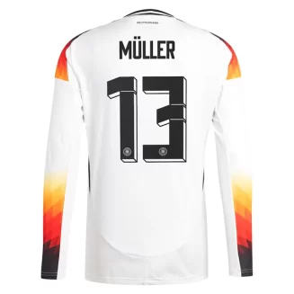 Duitsland Thomas Muller #13 Thuisshirt EK 2024 Voetbalshirts Lange Mouwen
