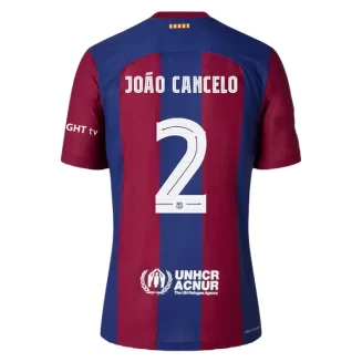 FC Barcelona Joao Cancelo #2 Thuisshirt 2023-2024 Voetbalshirts Korte Mouw