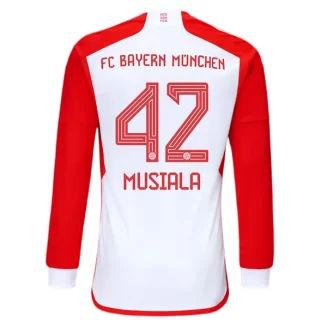 FC Bayern München Jamal Musiala #42 Thuisshirt 2023-2024 Voetbalshirt met Lange Mouwen