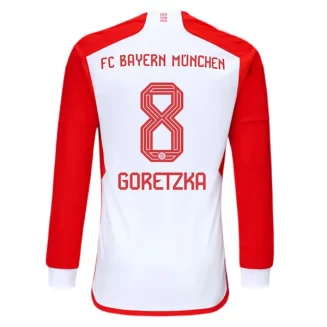FC Bayern München Leon Goretzka #8 Thuisshirt 2023-2024 Voetbalshirt met Lange Mouwen