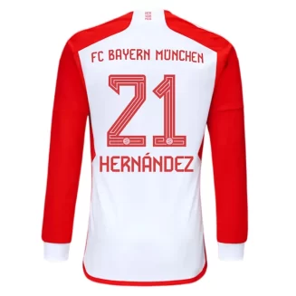 FC Bayern München Lucas Hernandez #21 Thuisshirt 2023-2024 Voetbalshirt met Lange Mouwen