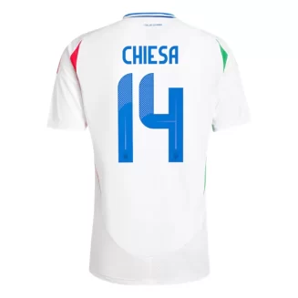 Italië Federico Chiesa #14 Uitshirt EK 2024 Voetbalshirts Korte Mouw