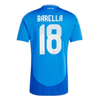 Italië Nicolo Barella #18 Thuisshirt EK 2024 Voetbalshirts Korte Mouw
