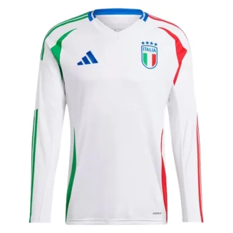 Italië Uitshirt EK 2024 Voetbalshirts Lange Mouwen