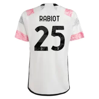 Juventus Adrien Rabiot #25 Uitshirt 2023-2024 Voetbalshirts Korte Mouw