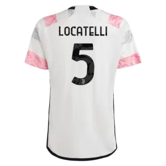 Juventus Manuel Locatelli #5 Uitshirt 2023-2024 Voetbalshirts Korte Mouw
