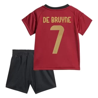 Kids België Kevin De Bruyne #7 Thuisshirt EK 2024 Voetbalshirts Korte Mouw (+ Korte broeken)