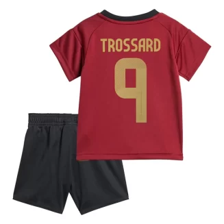 Kids België Leandro Trossard #9 Thuisshirt EK 2024 Voetbalshirts Korte Mouw (+ Korte broeken)