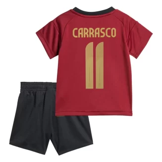 Kids België Yannick Carrasco #11 Thuisshirt EK 2024 Voetbalshirts Korte Mouw (+ Korte broeken)
