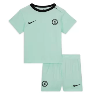 Kids Chelsea Derde Shirt 2023-2024 Voetbalshirt Korte Mouw (+ Korte broeken)