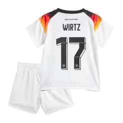 Kids Duitsland Florian Wirtz #17 Thuisshirt EK 2024 Voetbalshirts Korte Mouw (+ Korte broeken)