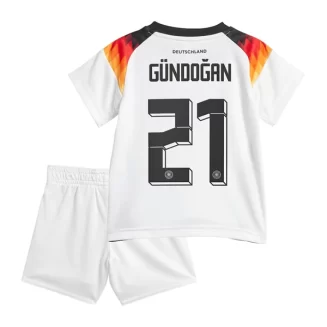 Kids Duitsland Ilkay Gundogan #21 Thuisshirt EK 2024 Voetbalshirts Korte Mouw (+ Korte broeken)