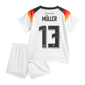 Kids Duitsland Thomas Muller #13 Thuisshirt EK 2024 Voetbalshirts Korte Mouw (+ Korte broeken)
