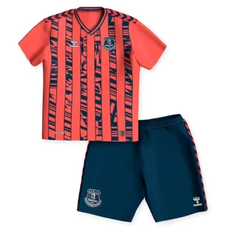 Kids Everton Uitshirt 2023-2024 Voetbalshirt met Korte Mouw (+ Korte broeken)