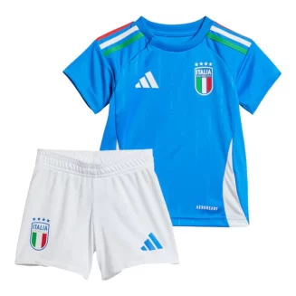 Kids Italië Thuisshirt EK 2024 Voetbalshirts Korte Mouw (+ Korte broeken)