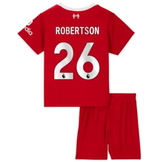Kids Liverpool Andrew Robertson #26 Thuisshirt 2023-2024 Voetbalshirts Korte Mouw (+ Korte broeken)