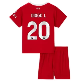 Kids Liverpool Diogo Jota #20 Thuisshirt 2023-2024 Voetbalshirts Korte Mouw (+ Korte broeken)