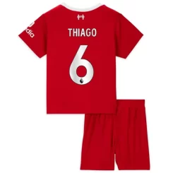 Kids Liverpool Thiago Alcantara #6 Thuisshirt 2023-2024 Voetbalshirts Korte Mouw (+ Korte broeken)