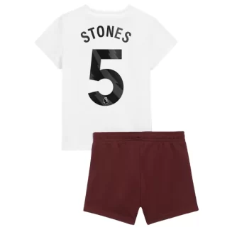 Kids Manchester City John Stones #5 Uitshirt 2023-2024 Voetbalshirts Korte Mouw (+ Korte broeken)