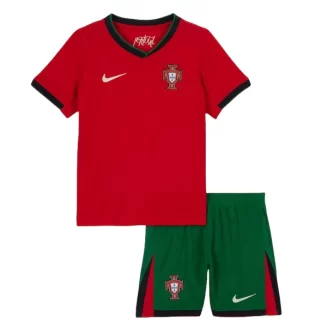 Kids Portugal Thuisshirt EK 2024 Voetbalshirts Korte Mouw (+ Korte broeken)