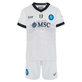 Kids SSC Napoli Uitshirt 2023-2024 Voetbalshirt met Korte Mouw (+ Korte broeken)