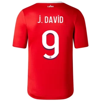 Lille OSC Jonathan David #9 Thuisshirt 2023-2024 Voetbalshirt met Korte Mouw