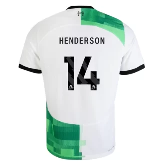Liverpool Jordan Henderson #14 Uitshirt 2023-2024 Voetbalshirts Korte Mouw