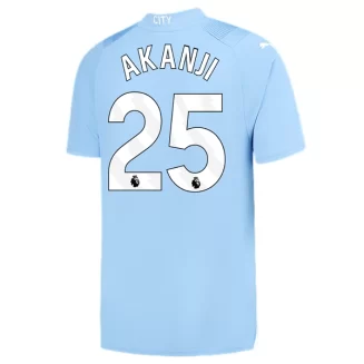 Manchester City Akanji #25 Thuisshirt 2023-2024 Voetbalshirts Korte Mouw