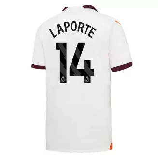 Manchester City Aymeric Laporte #14 Uitshirt 2023-2024 Voetbalshirts Korte Mouw