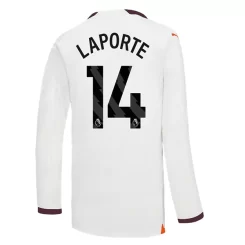 Manchester City Aymeric Laporte #14 Uitshirt 2023-2024 Voetbalshirts Lange Mouwen