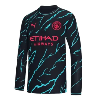 Manchester City Derde Shirt 2023-2024 Voetbalshirt met Lange Mouwen