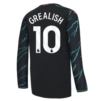 Manchester City Jack Grealish #10 Derde Shirt 2023-2024 Voetbalshirts Lange Mouwen