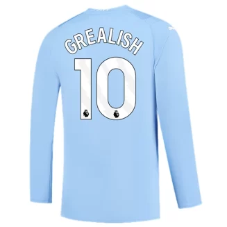 Manchester City Jack Grealish #10 Thuisshirt 2023-2024 Voetbalshirts Lange Mouwen