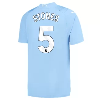 Manchester City John Stones #5 Thuisshirt 2023-2024 Voetbalshirts Korte Mouw