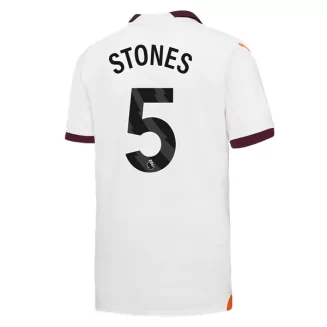 Manchester City John Stones #5 Uitshirt 2023-2024 Voetbalshirts Korte Mouw