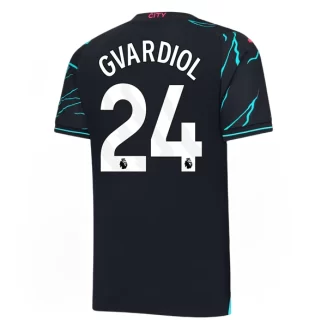 Manchester City Joško Gvardiol #24 Derde tenue 2023-2024 Voetbalshirts Korte Mouw